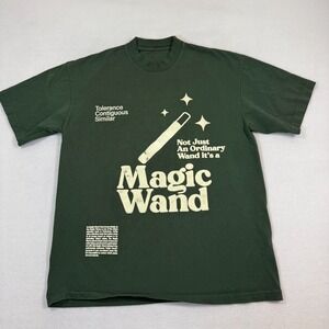 Magic Wand Shirt Men Xl Green Pullover‎ Crewneck Puff Print